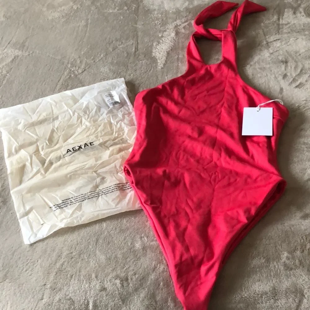 AEXAE Twist One Piece Swimsuit NWT - Picture 4 of 10